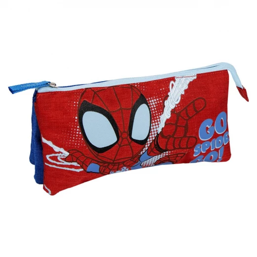 Cerda Spidey Pencil Case 3 Compartments Durable Polyester School Supplies Organizer - Cerda - Image 3