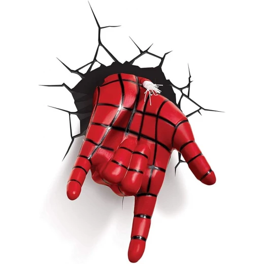 The Source Spider Man 3D Wall Light Nightlight for Kids Room, Battery Operated - The Source - Image 13