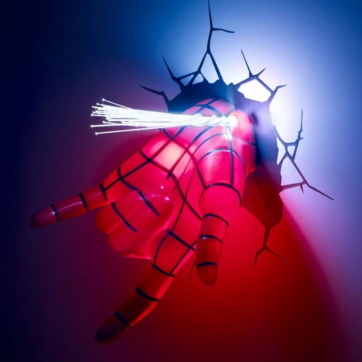 The Source Spider Man 3D Wall Light Nightlight for Kids Room, Battery Operated - The Source - Image 3