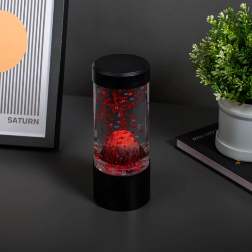 The Source Round Mini Volcano Lamp: Eruption Effect with Red Beads, Desk & Bedside Table Friendly, Quiet Operation, Requires 3xAA or USB Power, 10x10x23cm Size - The Source - Image 6