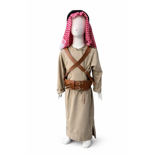 Authentic Jordanian Bedouin Costume for Boys 8 Years Old Complete Outfit Dishdash, Shmagh, and Agal Set Traditional Arab Dressup 8-Year-Old Boy's Outfit - Image 2