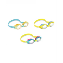 GOGGLES for Kids Ages 3-8 Years Comfortable Hypoallergenic PVC Eyecups Available in Multiple Color Combinations