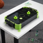 The Source Neon Air Hockey Table Mini Game Set for Kids, 2 Paddles, 2 Pucks - The Source