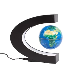 الكرة الأرضية العائمة من ذا سورس، ضوء 10 بوصة، خريطة العالم العائمة لديكور المنزل، مع قابس ثلاثي، عرض تعليق مغناطيسي لمحبي السفر حول العالم وتقديم الهدايا