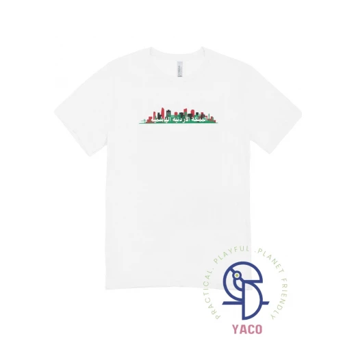تي شيرت سكايلاين للبالغين أسود كبير قطن ممتاز صنع في تركيا ناعم ومريح 100٪ قطن تصميم فريد متوفر بألوان زاهية وتصاميم ممتعة - Image 2