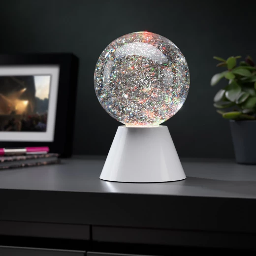 ذا سورس كرة اللمعان الدوارة مع أضواء LED متغيرة الألوان، تعمل بالبطارية لتزيين المنزل، تخلق جوًا هادئًا مع لمعان دوار وضوء ناعم ذا سورس كرة اللمعان الدوارة مع أضواء LED متغيرة الألوان، تعمل بالبطارية لتزيين المنزل، تخلق جوًا هادئًا مع لمعان دوار وضوء ناعم