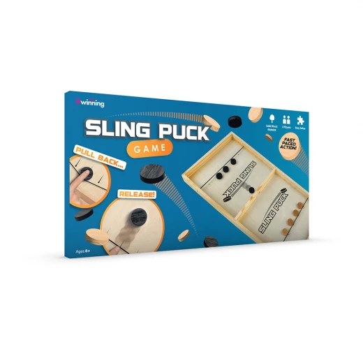 The Source Sling Puck Wooden Board Game for 2 Players, Ages 10+, Family Fun - The Source - Image 5