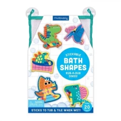 Rub a Dub Dinos Bath Time Foam Shapes for Kids, Dinosaur Themed, 12 Piece Set