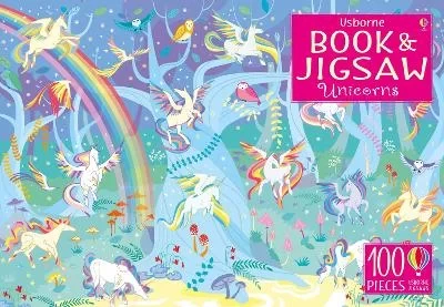 Usborne Unicorns Book and Jigsaw Puzzle Set, Magical Scenes, 100 Piece Puzzle, for Kids Usborne Unicorns Book and Jigsaw Puzzle Set, Magical Scenes, 100 Piece Puzzle, for Kids
