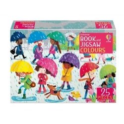 Book and Jigsaw: Colours Interactive Learning Book for Children, Visual Recognition, and Hand Eye Coordination
