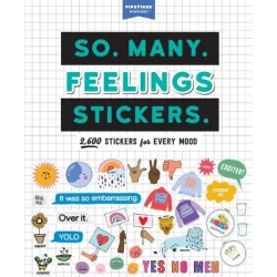 كتاب ملصقات مشاعر كثيرة، ملصقات ملونة للأطفال، تشجع على التعبير عن الذات