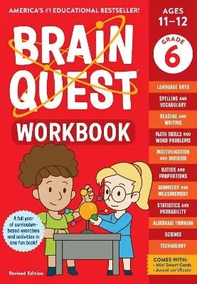 كتاب Brain Quest للصف السادس: كتاب تمارين الرياضيات واللغة والعلوم التعليمي - Image 2