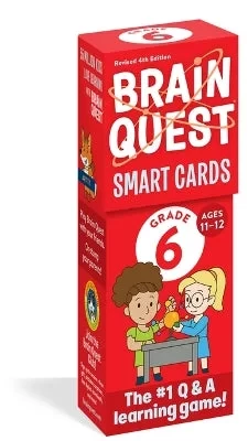 بطاقات Brain Quest الذكية للصف السادس المنقحة الإصدار الرابع: بطاقات تعليمية تفاعلية للطلاب في الصف السادس تشمل الرياضيات والعلوم والفنون اللغوية والدراسات الاجتماعية - براين كويست - Image 2