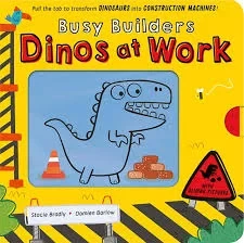 Busy Builders Dinos at Work Children's Book Engaging Illustrations - Image 2