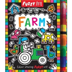 Fuzzy Art Farm Book for Toddlers, Sensory Touch and Feel Activity, Colorful Illustrations