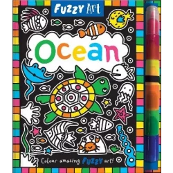 Fuzzy Art Ocean Children's Activity Book Soft Touch and Marine Scenes