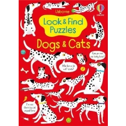 Look and Find Puzzle Book Dogs and Cats, Interactive Activity for Kids, Colorful Scenes