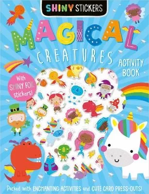 Magical Creatures Sticker Book Shiny Stickers for Kids Fantasy Decorating - Image 2