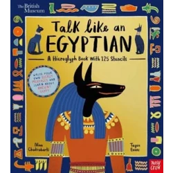 كتاب المتحف البريطاني التعليمي: تحدث مثل المصري للأطفال، مقدمة إلى اللغة والثقافة المصرية القديمة، بتنسيق تفاعلي مع الرسوم التوضيحية والحقائق.