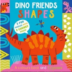 Puzzle Play Dino Friends Shapes Book Educational Toy for Toddlers