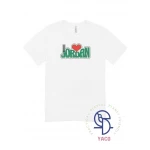 تي شيرت I LOVE JORDAN للبالغين أسود 3XL قطن ممتاز تصميم فريد صنع في تركيا ناعم ومريح 100٪ قطن متوفر بألوان متعددة