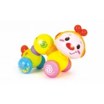 Hola Happy Wiggle Worm Crawling Toy, Bright Colors, Lights and Sounds, for Babies - Hola