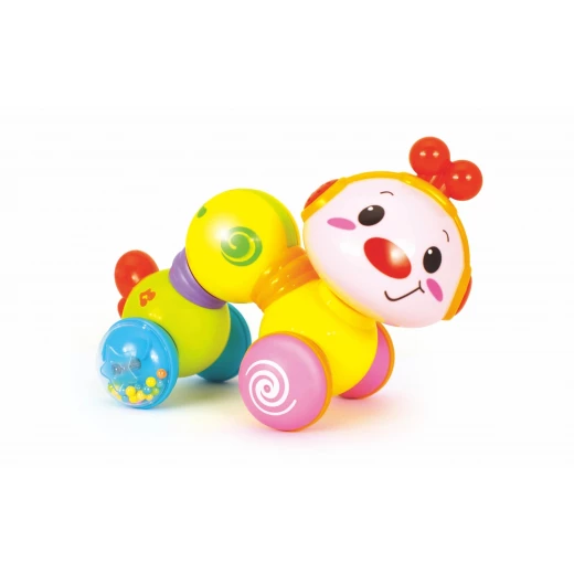 Hola Happy Wiggle Worm Crawling Toy, Bright Colors, Lights and Sounds, for Babies - Hola - Image 2