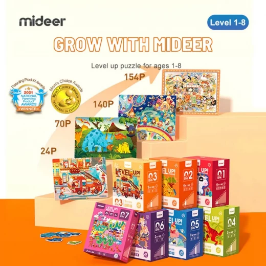 Mideer Level Up Puzzle 7 World Travel Age 6: A Challenging and Educational Jigsaw Puzzle Featuring Iconic Landmarks, Maps, and Diverse Cultures, Perfect for Children Aged 6+. - MIDEER - Image 3