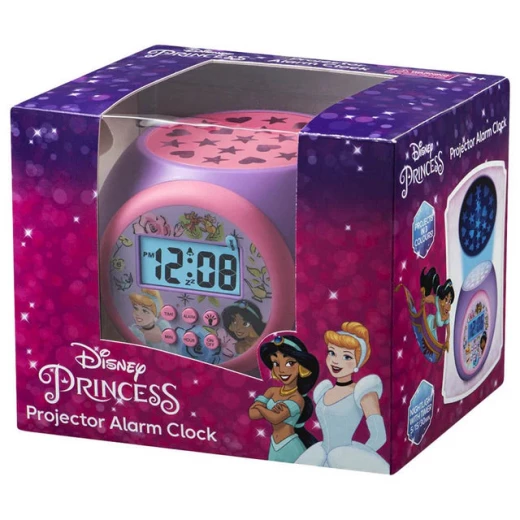 Disney Princess Projector Alarm Clock for Kids, Blue Backlight, Ceiling Projection - Disney - Image 5