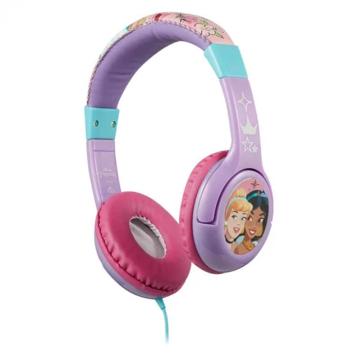 Disney Princess Kids Headphones Adjustable Stereo Audio for Children Age 3+ with 40mm Speakers, 3.5mm Aux Connection, and 1.2m Cable. Perfect for Little Princesses! - Disney - Image 2