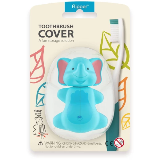 Elephant Toothbrush Cover for Kids, Protective, Suction Cup, Fun Design - Image 2