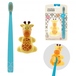 Flipper Fun Animal Giraffe Toothbrush Set, Protective Cover, Kids Oral Care