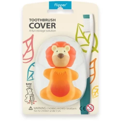 Flip Fun Animal Lion Toothbrush Cover for Kids: Protective Case with Playful Design, Keeps Toothbrush Clean, Perfect for Home or Travel, Child Safe Materials