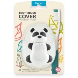 Panda Toothbrush Cover for Kids, Flip Fun Animal Design, Protects & Hygienic