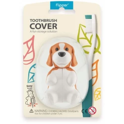 Flip Fun Animal Beagle Toothbrush Cover for Kids: Protective Case with Cute Design to Keep Toothbrush Clean and Germ-Free, Perfect for School & Travel, Child-Safe Materials