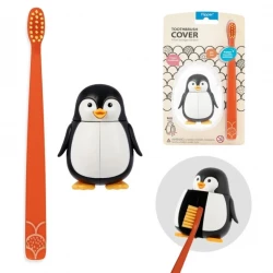 Flipper Fun Animal Penguin Toothbrush Cover Combo Pack for Kids, Travel Friendly
