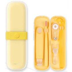 Flipper Mono Oral Care Kit Harbor Gray: Complete Dental Hygiene Set for Home & Travel. Includes Toothbrush, Toothpaste, & More. Convenient 1-Kit Solution