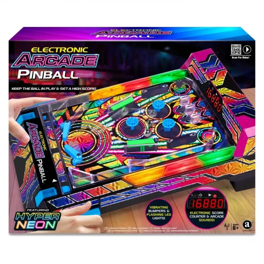 Ambassador Electronic Arcade Pinball Hyper Neon Series Game for Kids and Adults Ambassador Electronic Arcade Pinball Hyper Neon Series Game for Kids and Adults