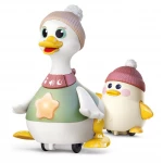 Hola Waddling Duck Family 2 Piece Set Tummy Time Toy with Music and Lights - Hola