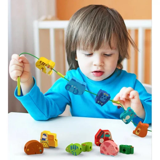 Mideer Lacing Beads Forest Animals Educational Toy For Toddlers Age 18 Months And Up 30+ Piece Set - MIDEER - Image 5