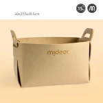 Mideer Toy Storage Bag Beige for Ages 3 and Up Large Capacity Durable Fabric Organizer for Toys and Games Easy to Carry and Store Perfect for Playroom or Bedroom 180 chars - MIDEER