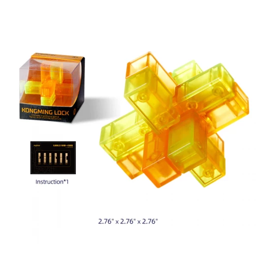 MiDeer Neon Space Kongming Lock Puzzle for Kids Aged 3+, Colorful 3D Liu Tong Lock Educational Toy, Develops Problem Solving Skills, Durable Design MiDeer Neon Space Kongming Lock Puzzle for Kids Aged 3+, Colorful 3D Liu Tong Lock Educational Toy, Develops Problem Solving Skills, Durable Design