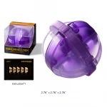Mideer Neon Space Kongming Lock Lu Ban Ball Puzzle for Ages 3+ Educational Toy, Brain Teaser Challenge, 3D Wooden Construction, Enhances Problem Solving Skills, Colorful Design - MIDEER
