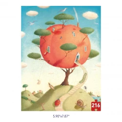 Mideer Pocket Series Puzzle Peach is Paradise - 216 Pieces - Age 8+