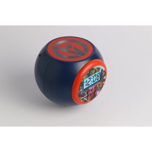 Disney Avengers Kids Alarm Clock with Projector and Blue LED Display. Features Snowflakes Projection, Automatic Timer (5, 10 or 30 mins) and Easy-to-Use Buttons. Age 3+ - Disney - Image 3