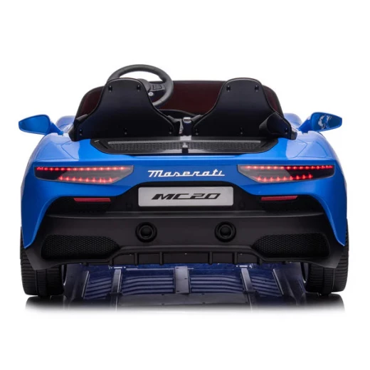 سيارة مازيراتي MC20 مرخصة للركوب تعمل بالتحكم عن بعد لون أزرق بطارية 12 فولت سيارة مازيراتي MC20 مرخصة للركوب تعمل بالتحكم عن بعد لون أزرق بطارية 12 فولت