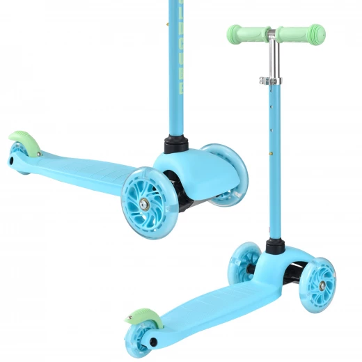 Bold Cube Teeny Kids Scooter Three Wheel Lean to Steer Blue 3 to 6 Years - Bold cube - Image 5