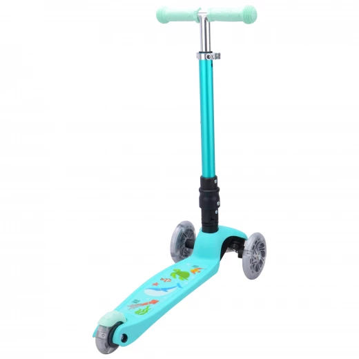 Bold Cube Teeny Three Wheel Scooter Ocean Aqua for Kids 3-8 Years Old - Bold cube - Image 11
