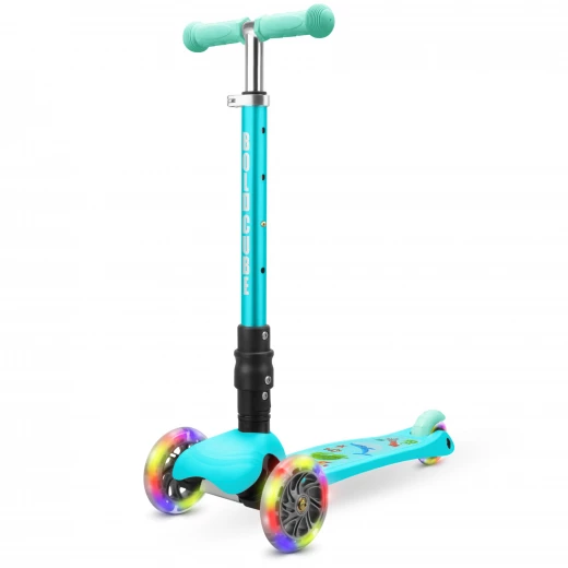 Bold Cube Teeny Three Wheel Scooter Ocean Aqua for Kids 3-8 Years Old - Bold cube - Image 7