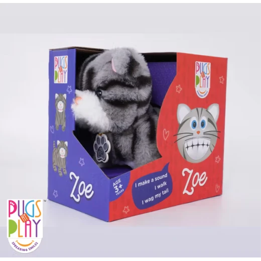 لعبة قطة زوي الإلكترونية التفاعلية من Pugs at Play، بطول 6.5 بوصة، تحاكي حركات وأصوات القطط الحقيقية، مصنوعة من فرو ناعم مضاد للحساسية، تمشي، تجلس، تركض، وتتقلب، مثالية للأطفال لعبة قطة زوي الإلكترونية التفاعلية من Pugs at Play، بطول 6.5 بوصة، تحاكي حركات وأصوات القطط الحقيقية، مصنوعة من فرو ناعم مضاد للحساسية، تمشي، تجلس، تركض، وتتقلب، مثالية للأطفال